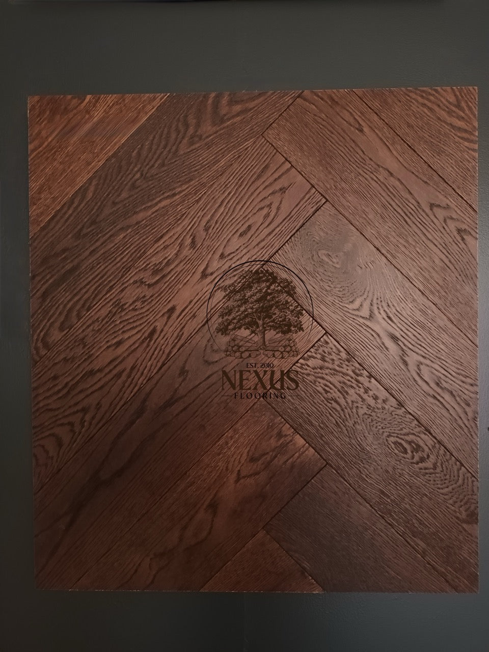 Herringbone Brushed Coffee Engineered Oak 15 x 3 x 120 x600Wood Flooring (Prime Grade)
