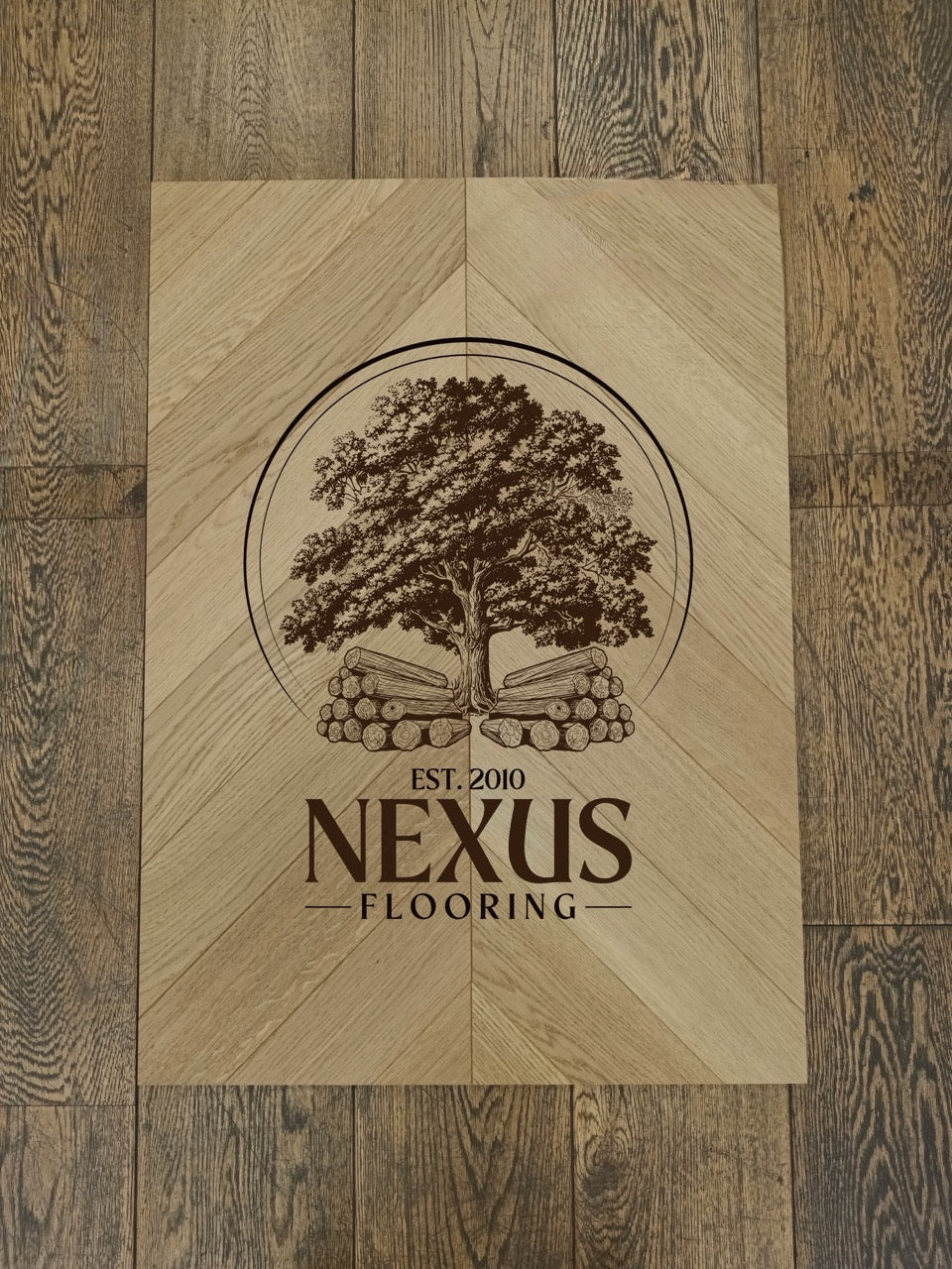 Engineered Chevron 14mm x3mm x90mm x510mm Oak Natural Brushed Matt Lacquered ABC