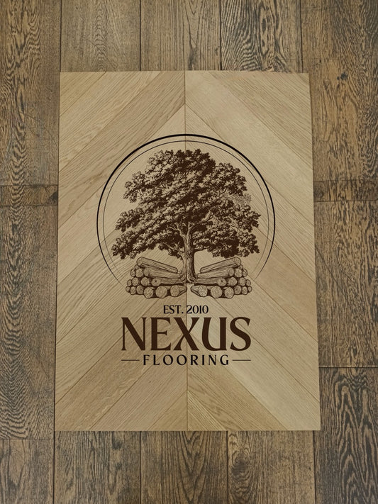 Engineered Chevron 14mm x3mm x90mm x510mm Oak Natural Brushed Matt Lacquered ABC