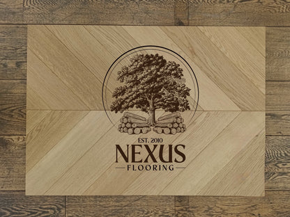 Engineered Chevron 14mm x3mm x90mm x510mm Oak Natural Brushed Matt Lacquered ABC