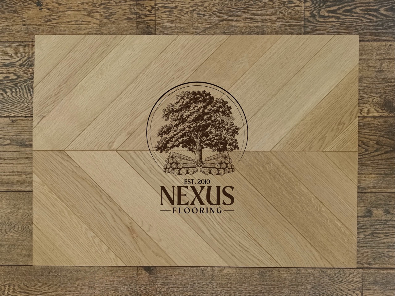 Engineered Chevron 14mm x3mm x90mm x510mm Oak Natural Brushed Matt Lacquered Prime Grade