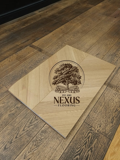 Engineered Chevron 14mm x3mm x90mm x510mm Oak Natural Brushed Matt Lacquered ABC