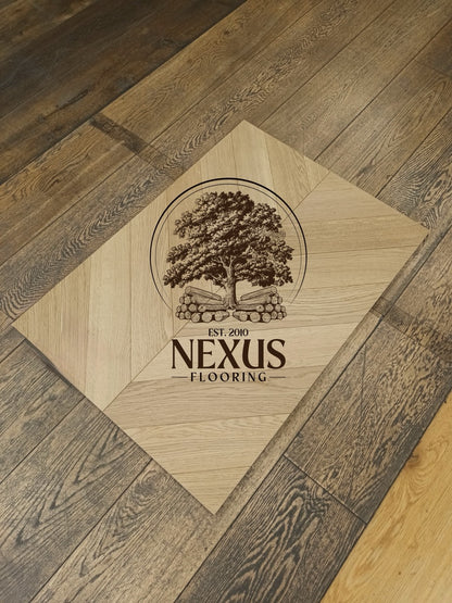 Engineered Chevron 14mm x3mm x90mm x510mm Oak Natural Brushed Matt Lacquered ABC