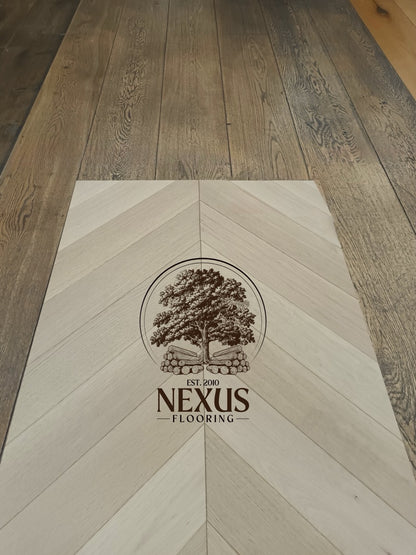 Engineered Oak Chevron 14mm x3mm x90mm x510 Invisible Oiled Lightly Brushed Matt Lac Prime Grade