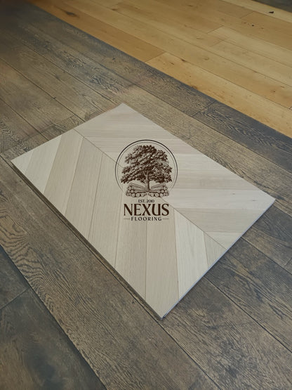 Engineered Oak Chevron 14mm x3mm x90mm x510 Invisible Oiled Lightly Brushed Matt Lac Prime Grade
