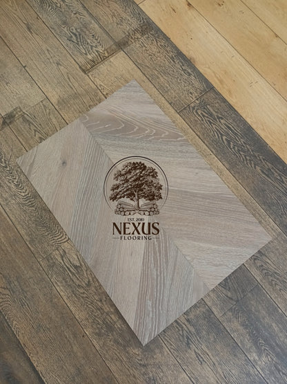 Engineered Chevron 14mm x3mm x 90mm x 510mm Smoked Rock Grey UV Oiled Flooring