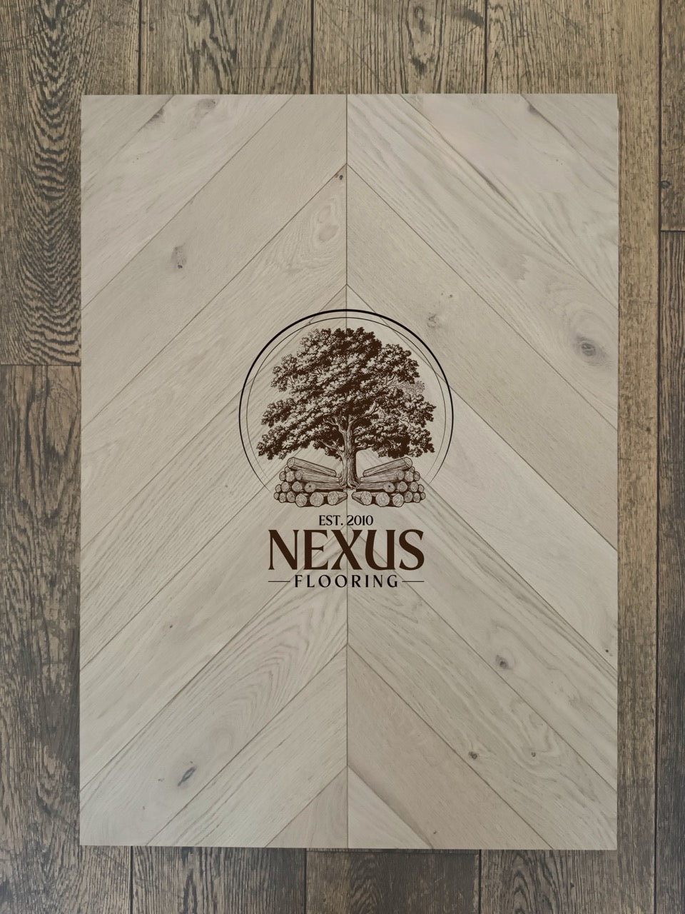 Engineered Oak Chevron 14mm x3mm x90mm x510 Invisible Oiled Lightly Brushed Matt Lac ABC Grade