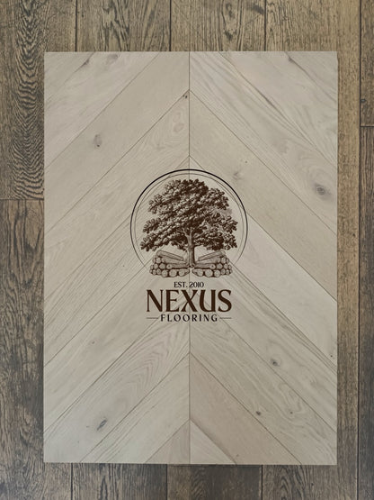 Engineered Oak Chevron 14mm x3mm x90mm x510 Invisible Oiled Lightly Brushed Matt Lac ABC Grade