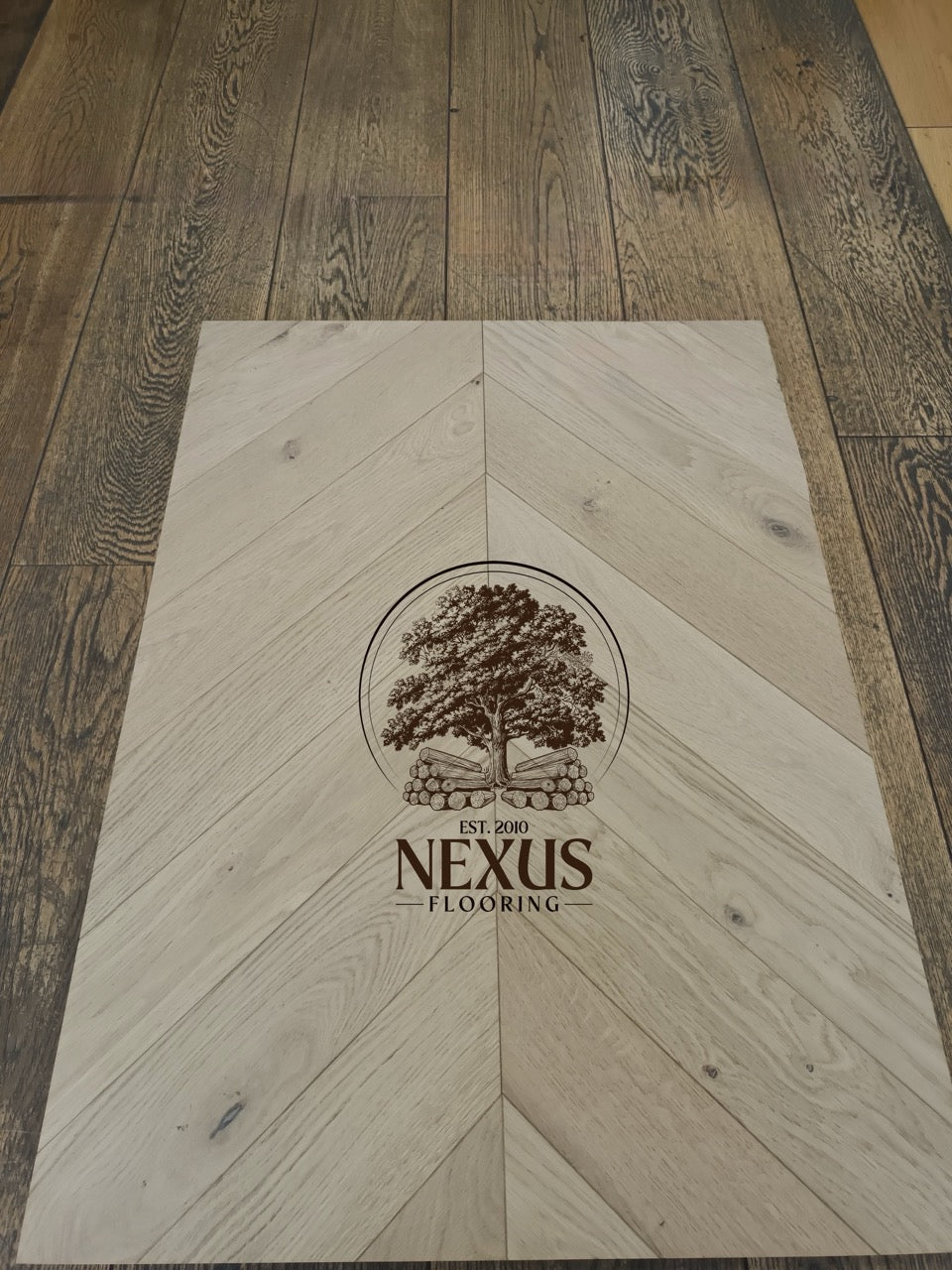 Engineered Oak Chevron 14mm x3mm x90mm x510 Invisible Oiled Lightly Brushed Matt Lac ABC Grade