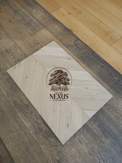 Engineered Oak Chevron 14mm x3mm x90mm x510 Invisible Oiled Lightly Brushed Matt Lac ABC Grade