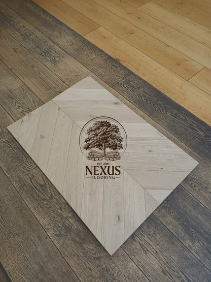 Engineered Oak Chevron 14mm x3mm x90mm x510 Invisible Oiled Lightly Brushed Matt Lac ABC Grade