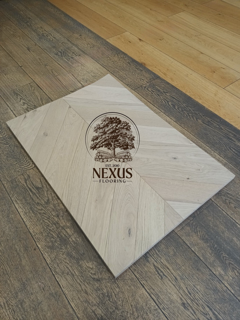 Engineered Oak Chevron 14mm x3mm x90mm x510 Invisible Oiled Lightly Brushed Matt Lac ABC Grade