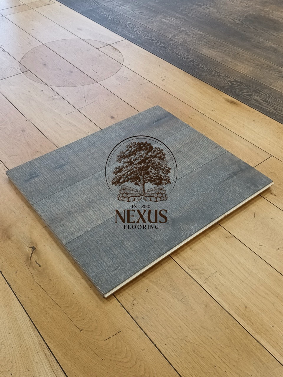 15mm x 4mm x 190mm Copper Band Saw Mark Brushed UV Oiled Multiply Engineered Oak Wood Flooring