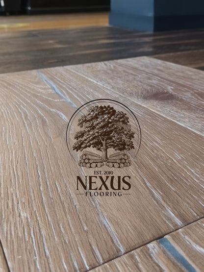 15mm x 4mm x 220mm Distressed Brown Bracken Engineered Oak Wood Flooring