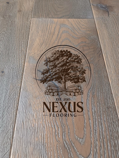 20mm x 6mm x 190mm Distressed Grey Engineered Oak Wood Flooring