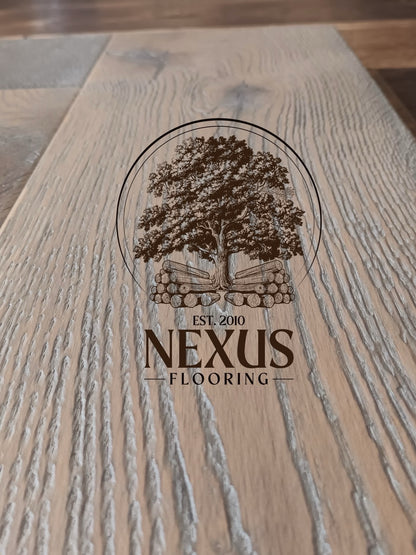 20mm x 6mm x 190mm Distressed Grey Engineered Oak Wood Flooring