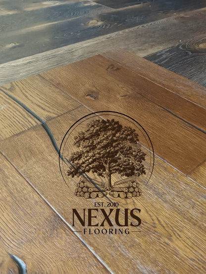 14mm x 3mm x 190mm Distressed Light Engineered Oak Wood Flooring