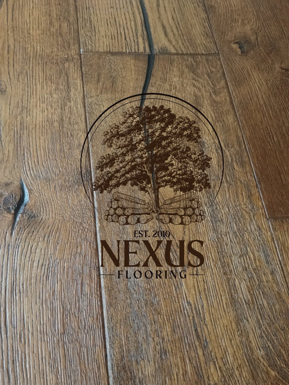 14mm x 3mm x 190mm Distressed Light Engineered Oak Wood Flooring