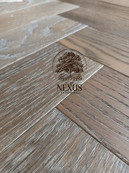 Engineered Herringbone 18mm x4mm x80mm x300mm, Graphite grey( Brushed Matt Lac)