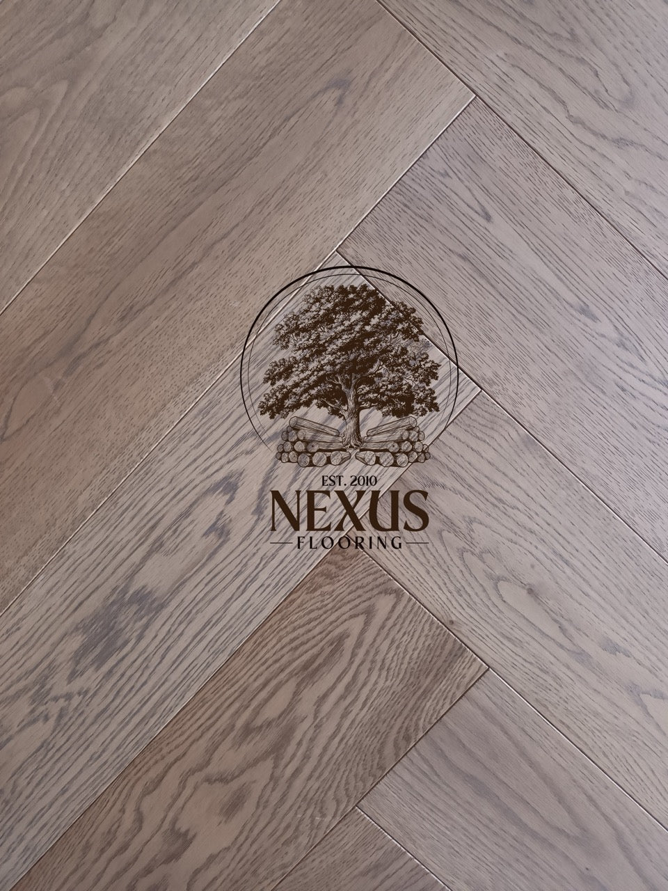 Herringbone Grey Washed Lacquered Engineered Oak 15 x 3 x 120 x 600 Wood Flooring