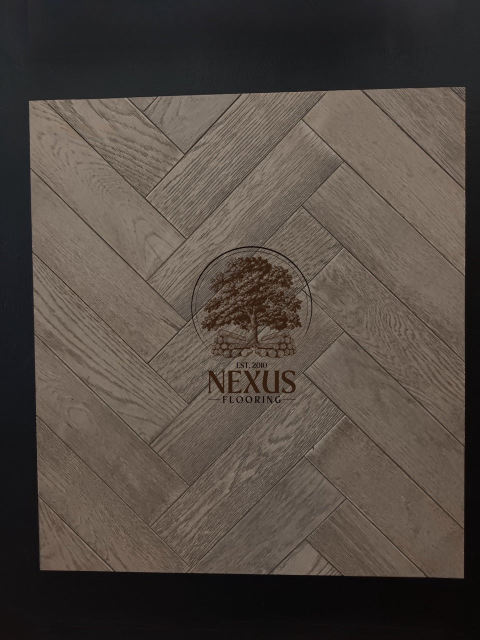 Engineered Herringbone 18mm x4mm x80mmx300mm, Hanwell Grey (Brushed Matt Lac)