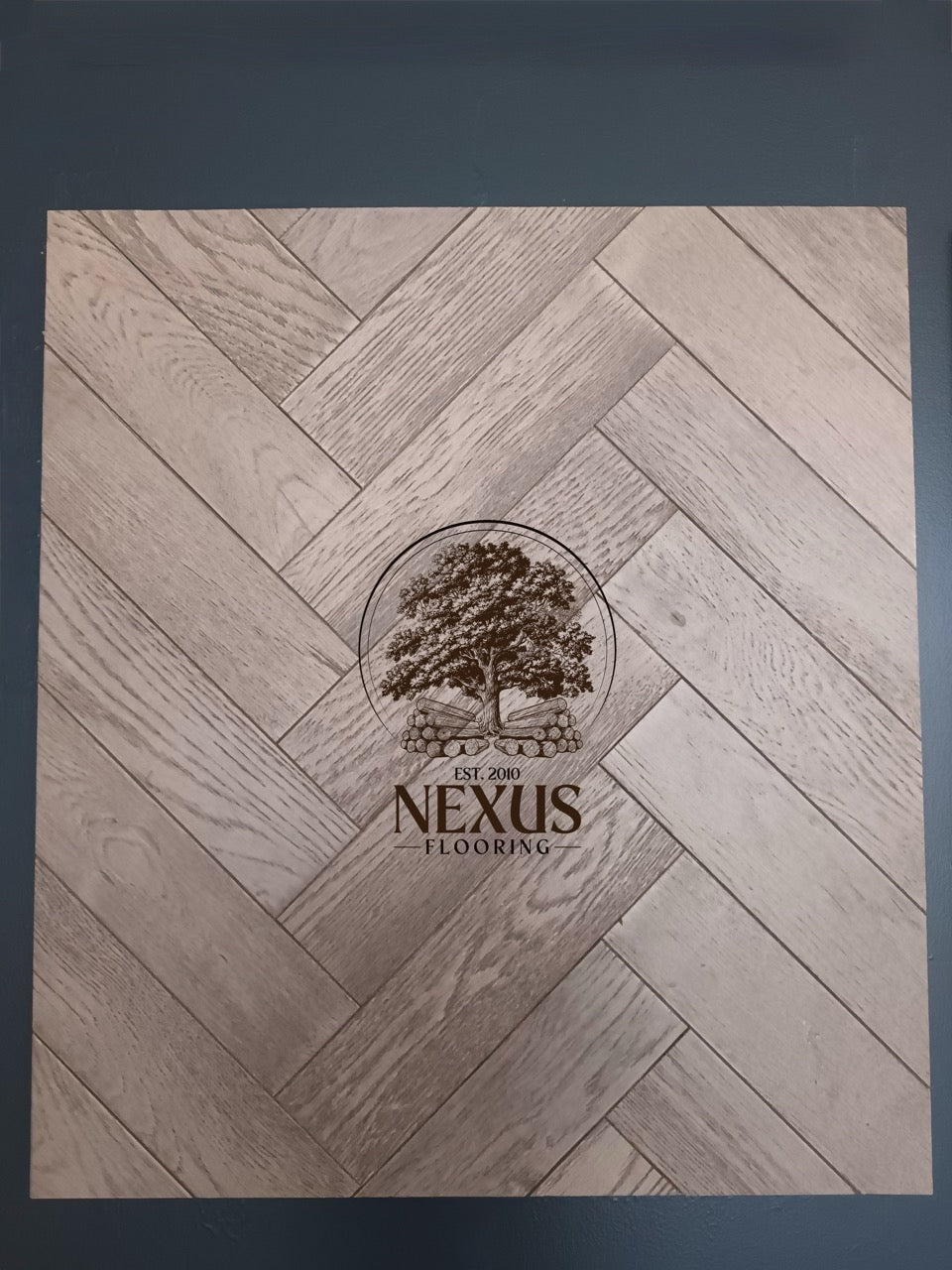 Engineered Herringbone 18mm x4mm x80mmx300mm, Hanwell Grey (Brushed Matt Lac)