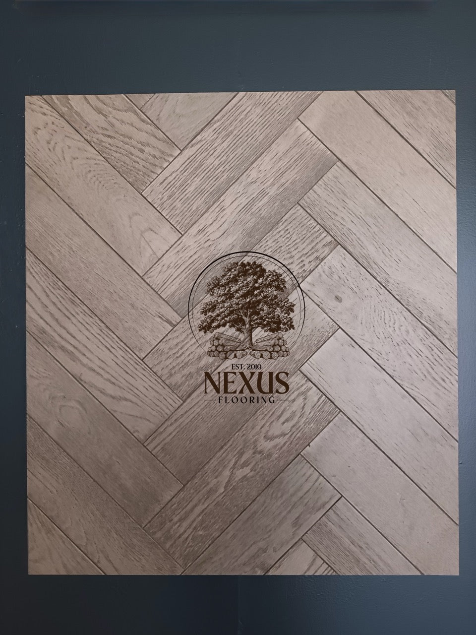 Engineered Herringbone 18mm x4mm x80mmx300mm, Hanwell Grey (Brushed Matt Lac)