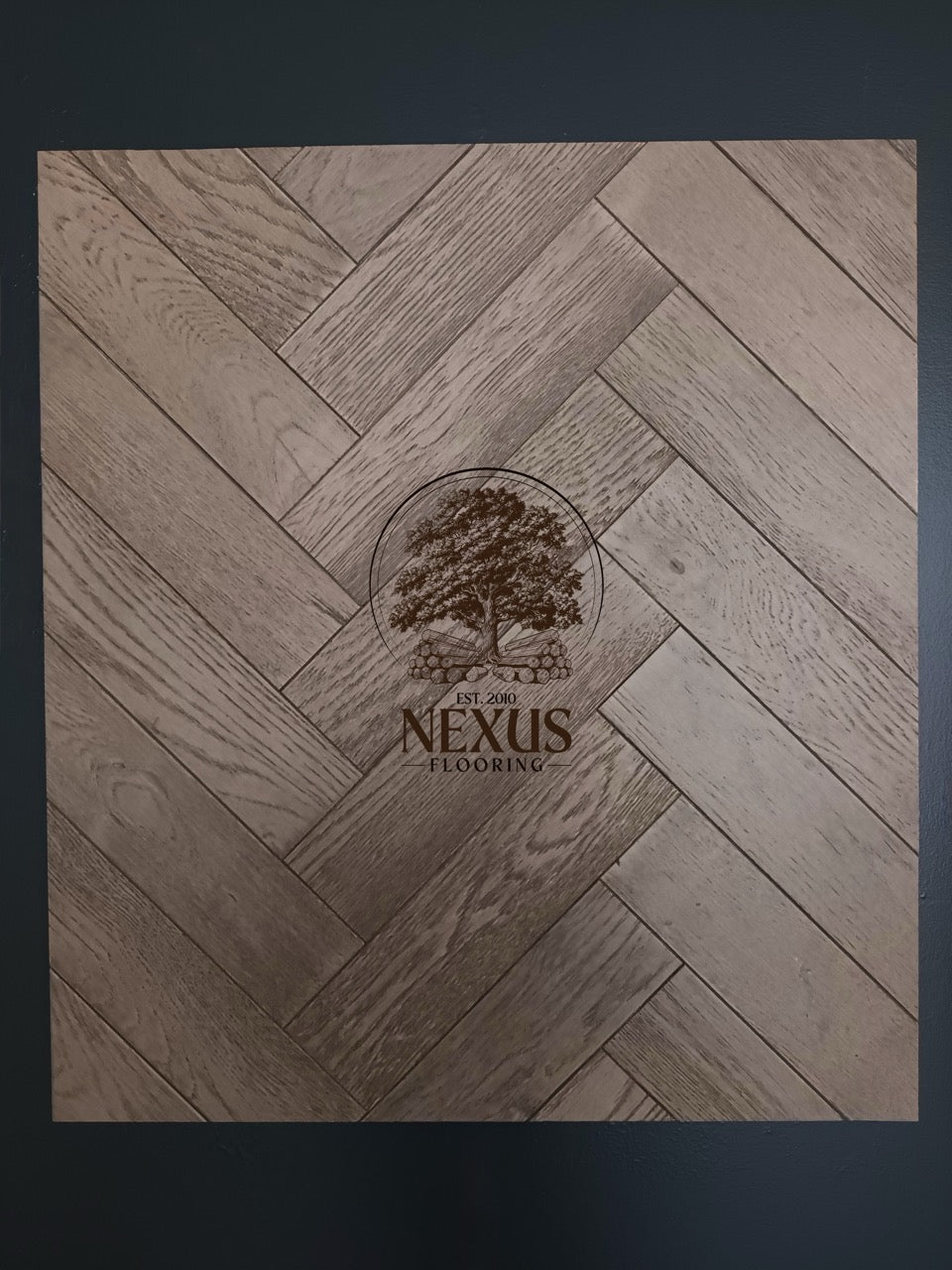 Engineered Herringbone 18mm x4mm x80mmx300mm, Hanwell Grey (Brushed Matt Lac)