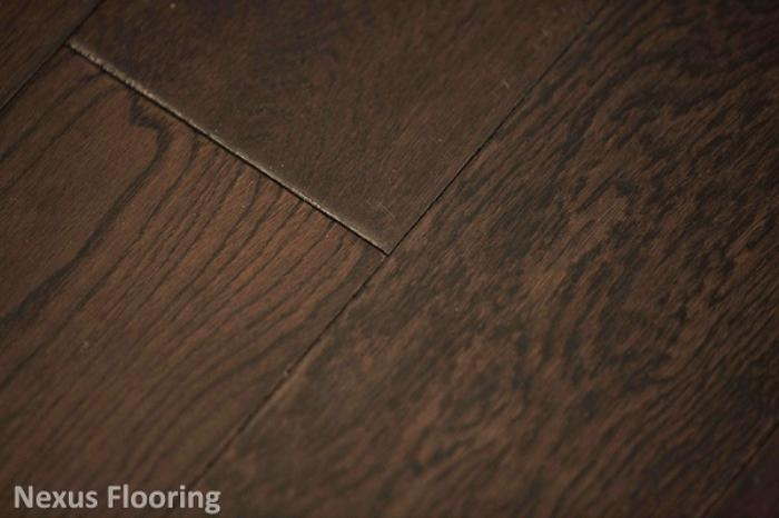 18mm x 125mm H/S Coffee Espresso Solid Oak Wood Flooring