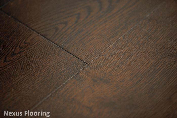 14mm x3mm x190mm Brushed Coffee 3 Ply Engineered Oak Wood Flooring