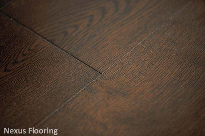 14mm x3mm x190mm Brushed Coffee 3 Ply Engineered Oak Wood Flooring