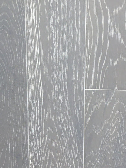Engineered 13mmx 3mm x125mm  Pebble Grey Brushed Lacquered Oak