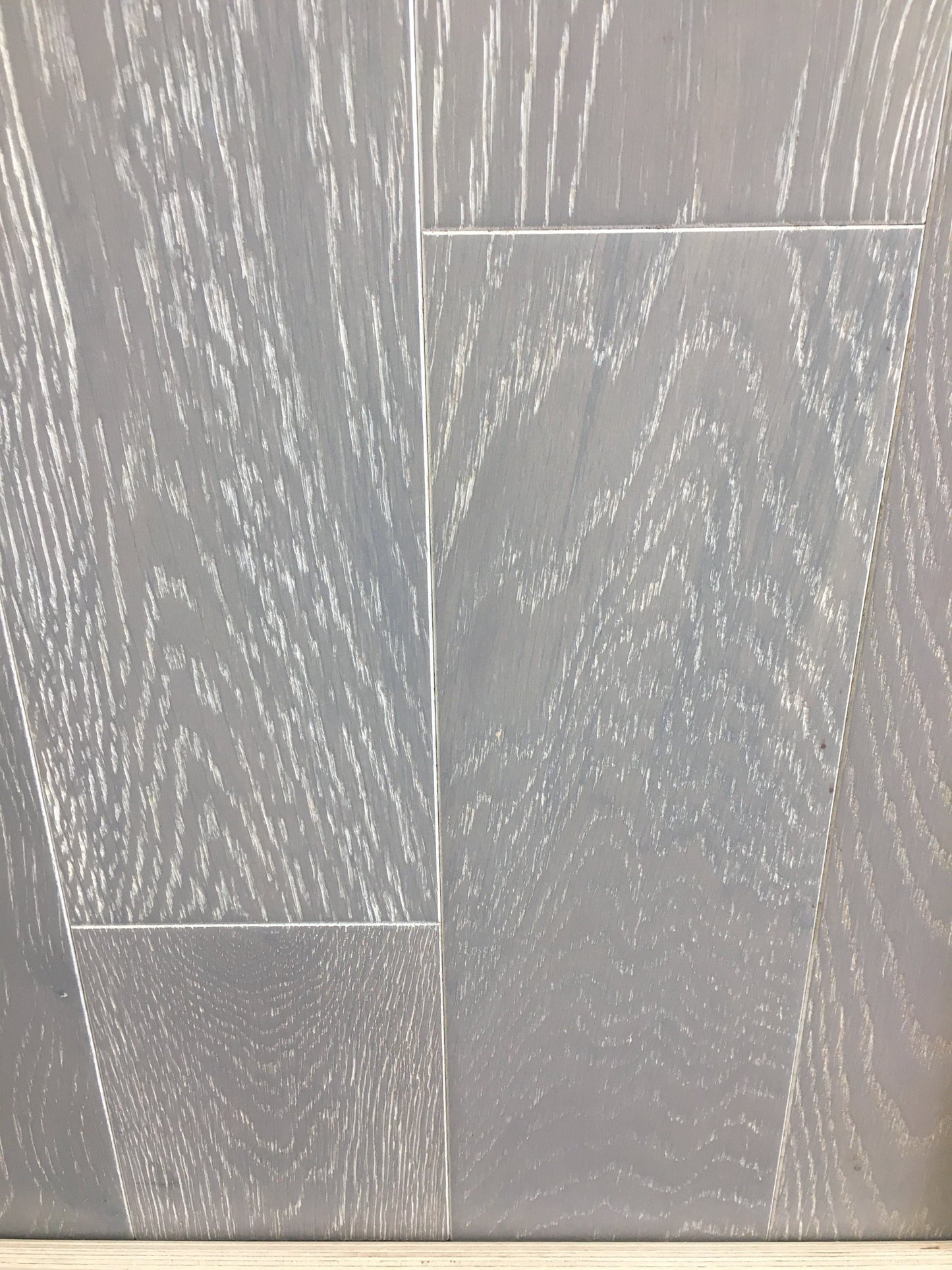 Engineered 13mmx 3mm x125mm  Pebble Grey Brushed Lacquered Oak