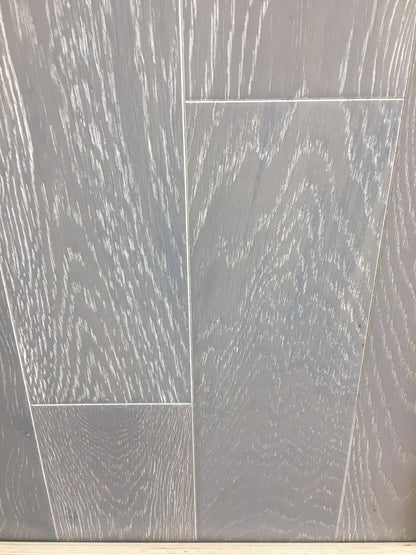 Engineered 13mmx 3mm x125mm  Pebble Grey Brushed Lacquered Oak