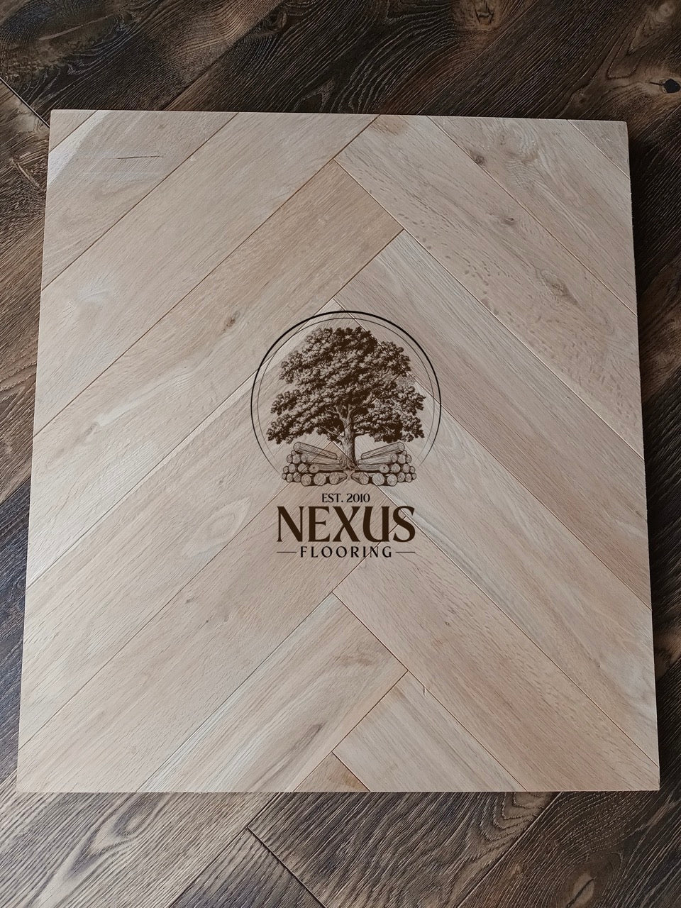 Engineered Herringbone 10mmx 3mm x 90mm x450mm  Invisible Oak