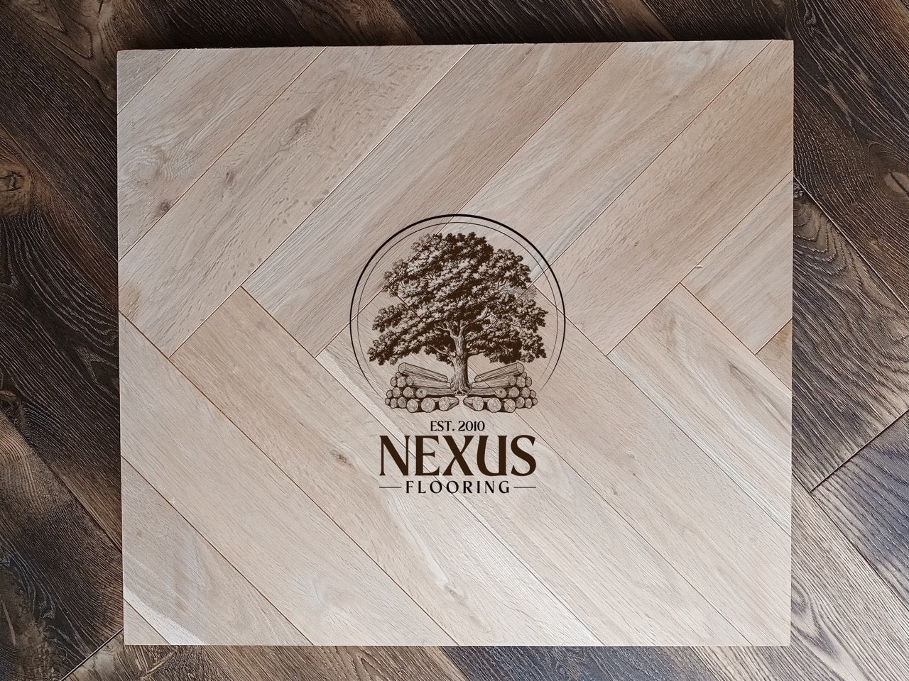 Engineered Herringbone 10mmx 3mm x 90mm x450mm  Invisible Oak