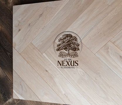 Engineered Herringbone 10mmx 3mm x 90mm x450mm  Invisible Oak