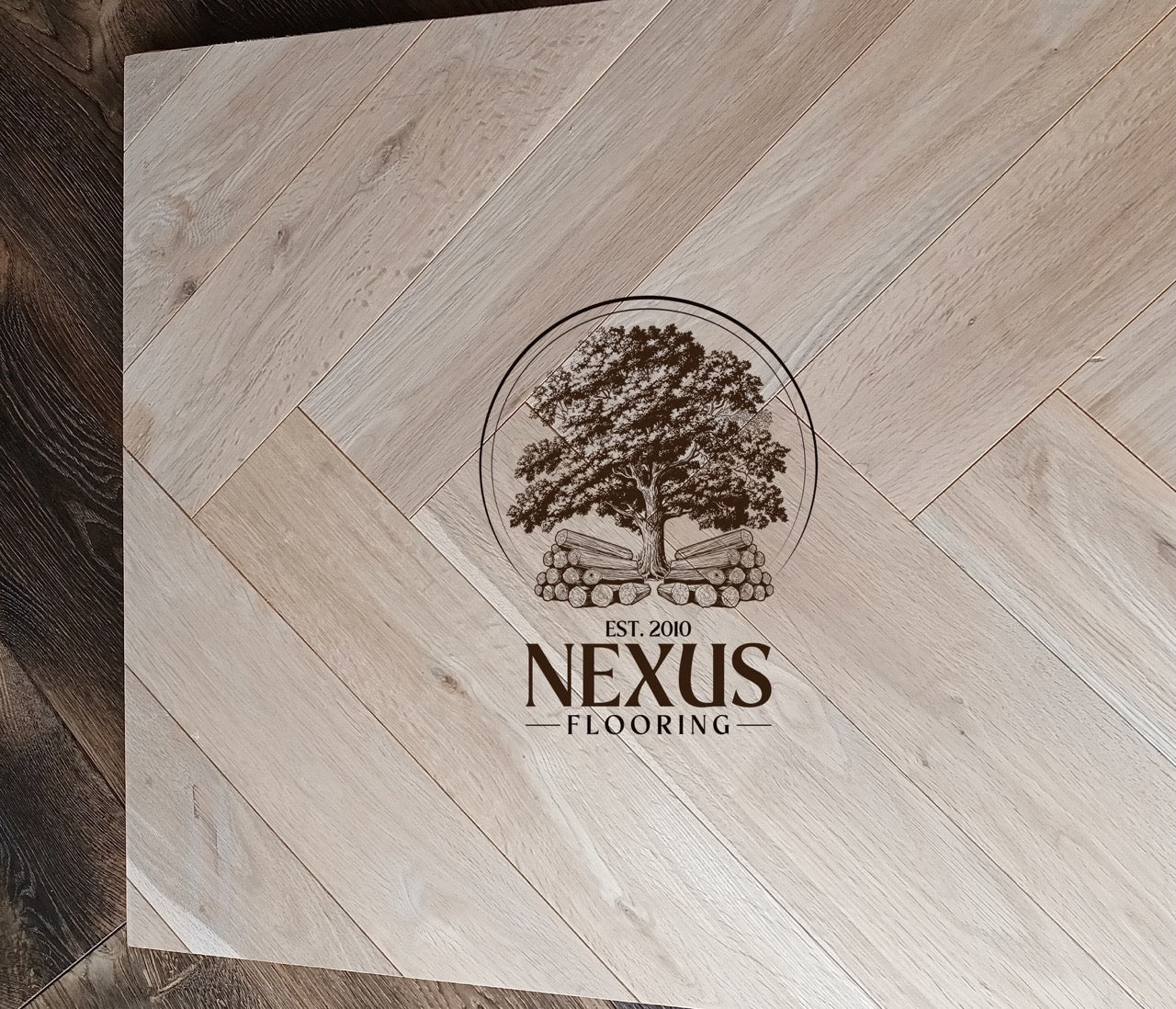 Engineered Herringbone 10mmx 3mm x 90mm x450mm  Invisible Oak