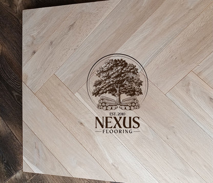Engineered Herringbone 10mmx 3mm x 90mm x450mm  Invisible Oak