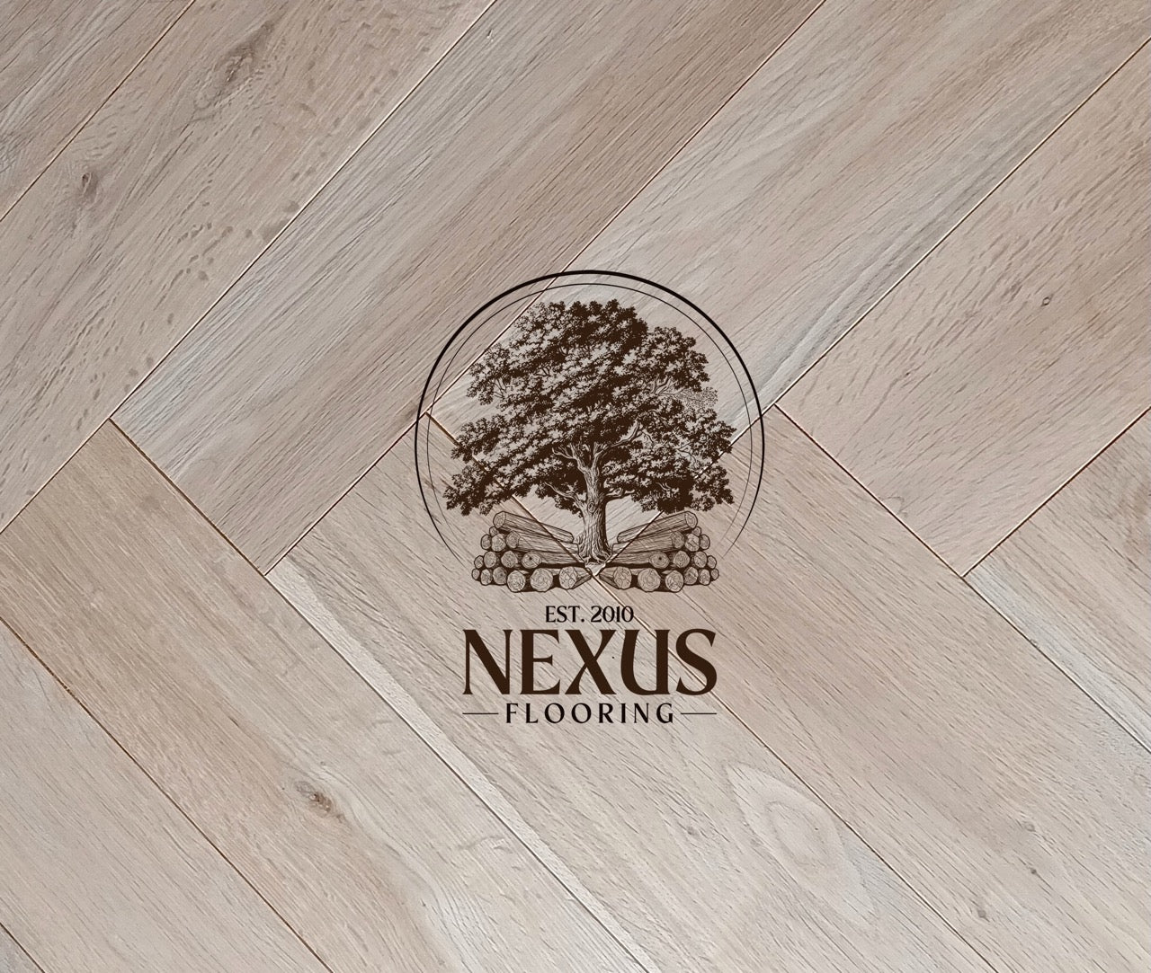 Engineered Herringbone 10mmx 3mm x 90mm x450mm  Invisible Oak