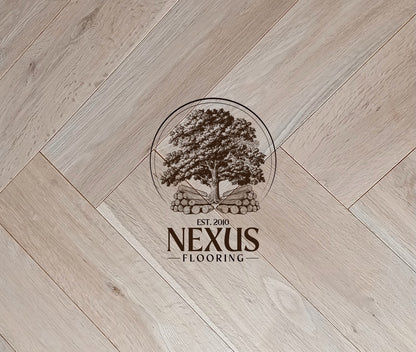 Engineered Herringbone 10mmx 3mm x 90mm x450mm  Invisible Oak