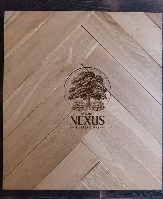 Lacquered Herringbone Engineered Oak 14 x 3 x 90 x 450 Wood Flooring