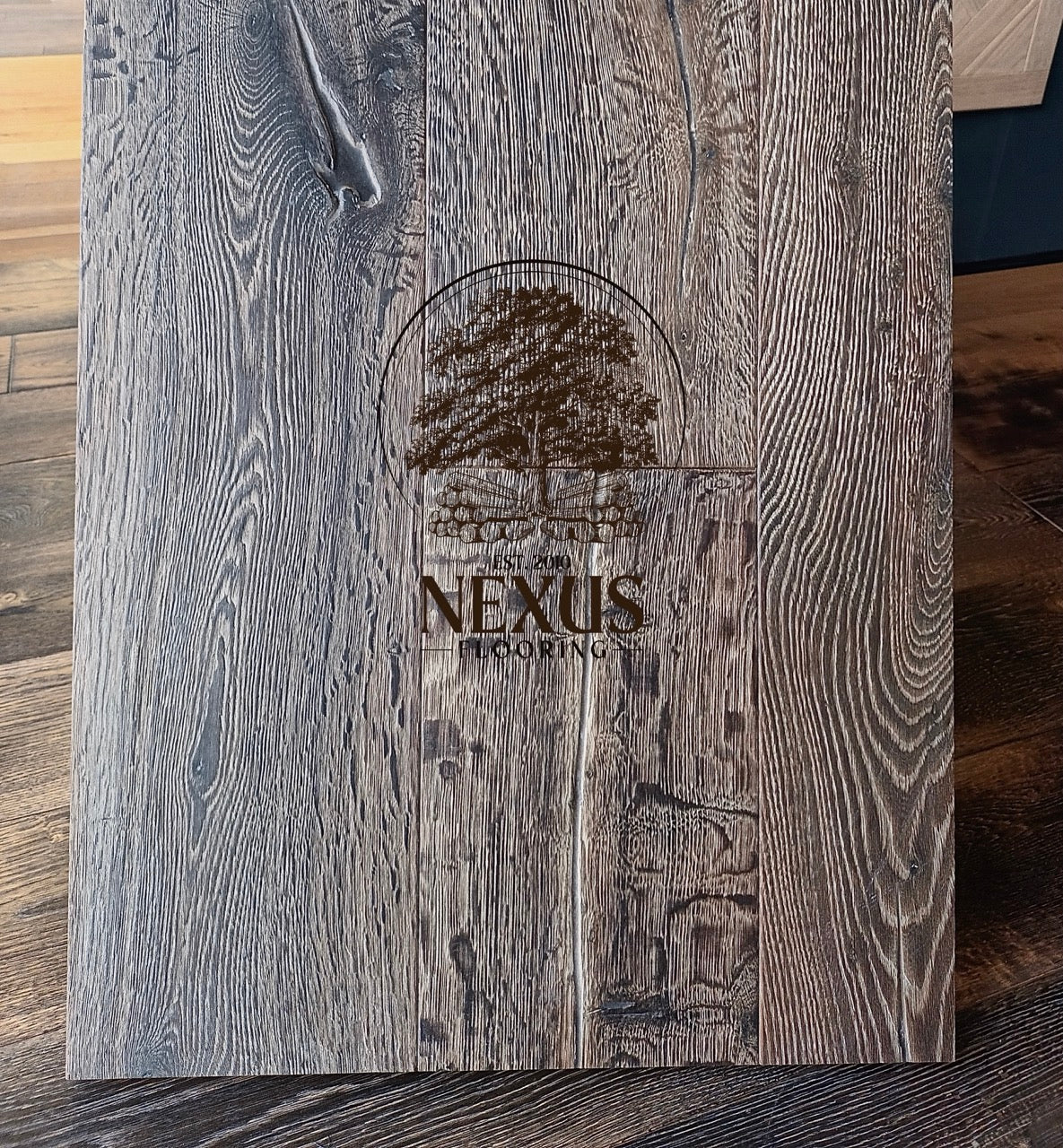 Engineered 15mmx4mm x 220mm  Distressed Grey Hard Wax Oiled Nexus Flooring