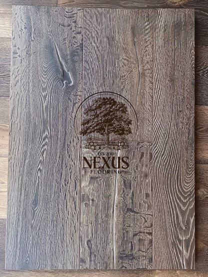 Engineered 15mmx4mm x 220mm  Distressed Grey Hard Wax Oiled Nexus Flooring