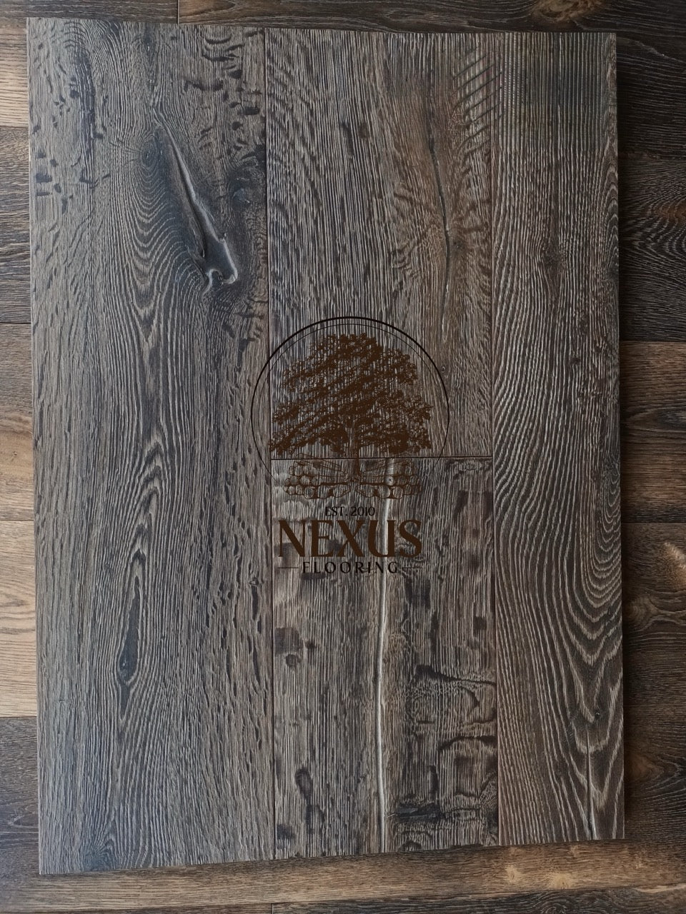 Engineered 15mmx4mm x 220mm  Distressed Grey Hard Wax Oiled Nexus Flooring