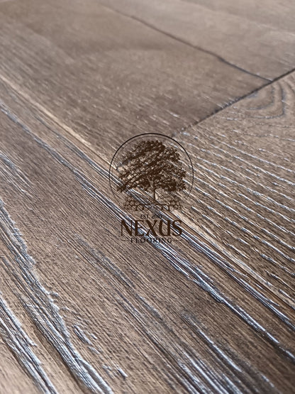 Engineered 15mm x4mm x 220mmm Dark Distressed Oak Flooring