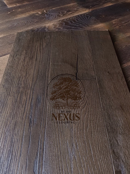 Engineered 15mm x4mm x 220mmm Dark Distressed Oak Flooring