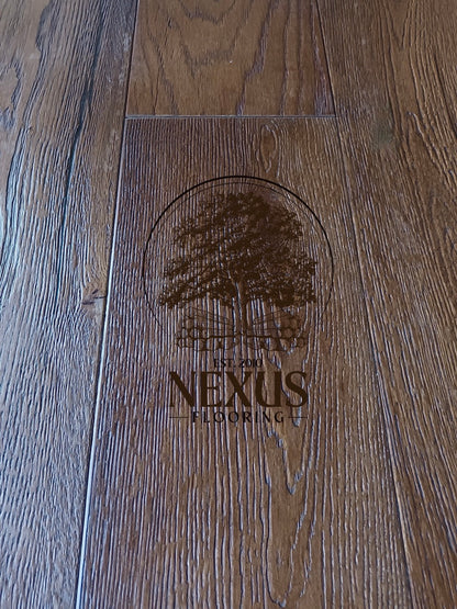 Engineered 14mm x3mm x 190 Distressed Antique Brown Oak