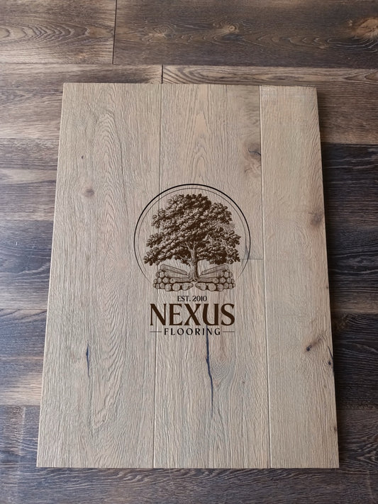 Engineered 15mm x4mm x 220 Distressed Light Grey Oak Flooring