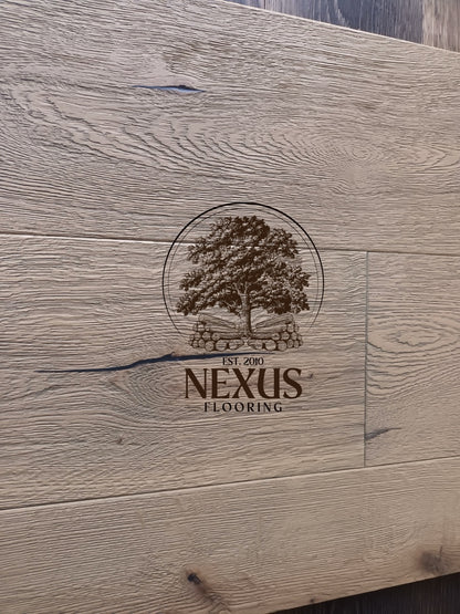 Engineered 15mm x4mm x 220 Distressed Light Grey Oak Flooring